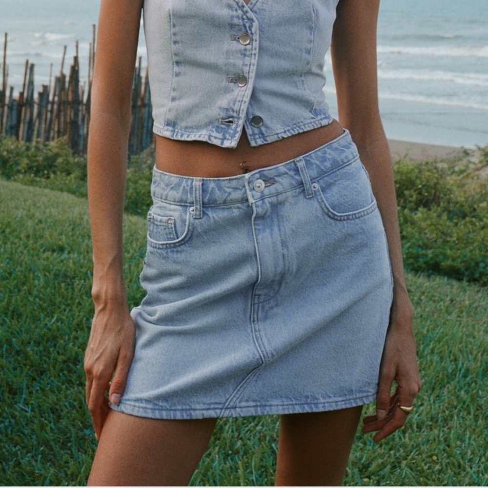 Zara Denim Jean Mini Skirt NWT